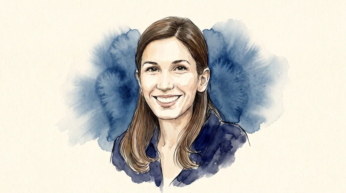 Watercolour and ink portrait of Suchita Salwan, founder of Little Black Book