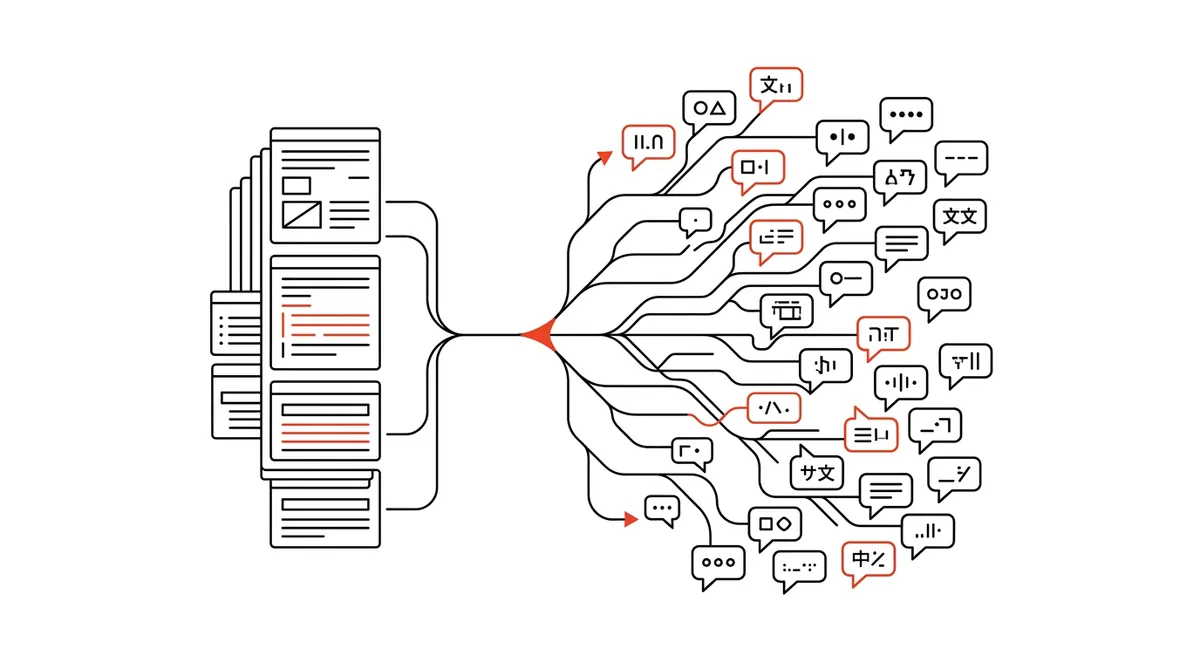 Illustration of DEPT's AI-led content engine built with Adobe