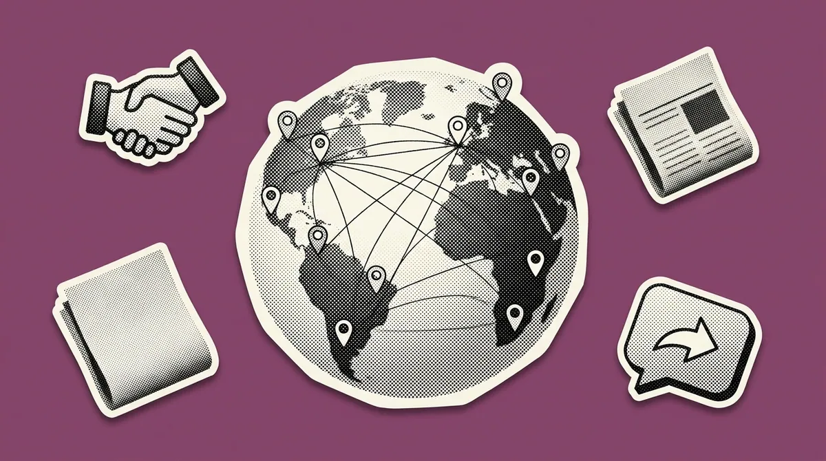 Global communications network concept