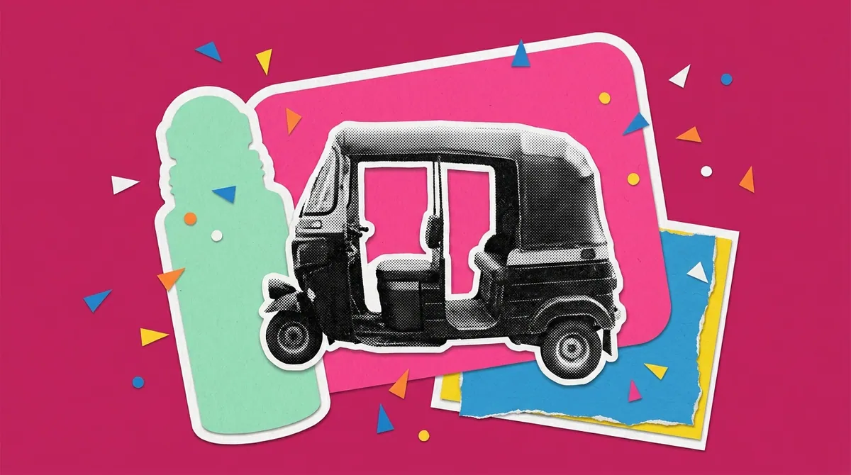 Illustration for Godrej Bloq's launch and the Pink E-Rickshaw initiative