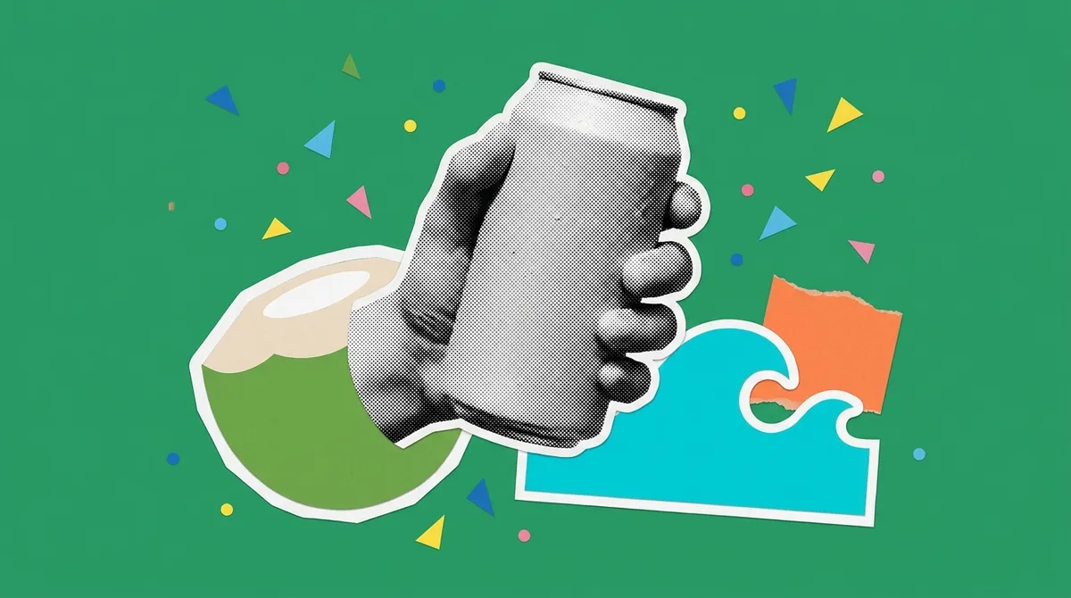 Illustration for ITC Foods' B Natural Coconut Cola launch