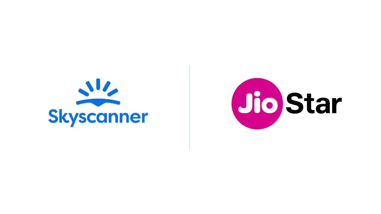 A boarding pass and a cricket ball, as halftone cutouts, for Skyscanner sponsoring JioStar’s Jeeto Dhan Dhana Dhan