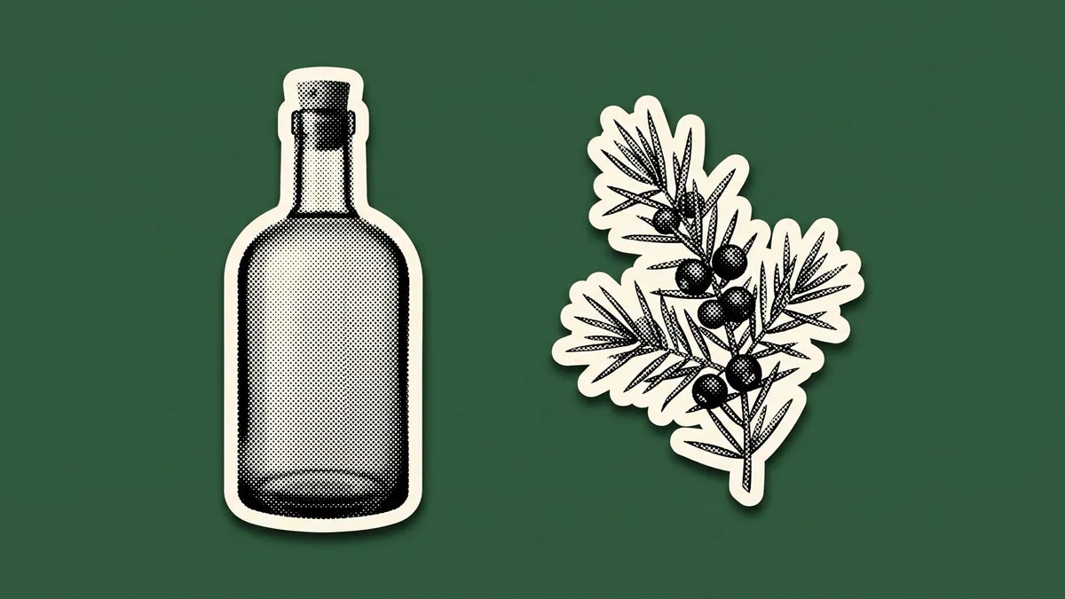 Halftone paper cutout of a beer bottle and a botanical sprig on a saturated forest green background, for the Social Panga and DeVANS Modern Breweries mandate