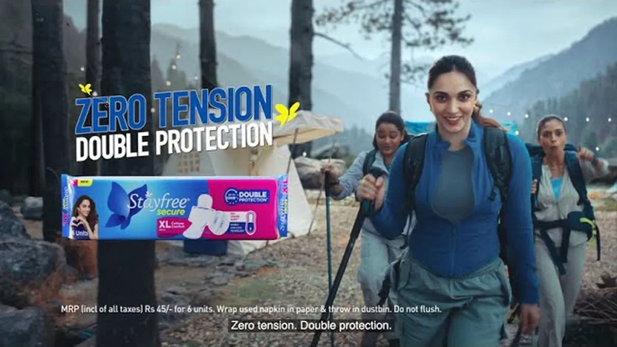 Kiara Advani in Stayfree's Zero Tension, Double Protection campaign film for the upgraded Secure XL