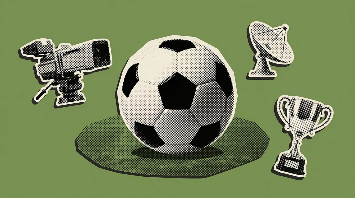 Football stadium floodlights